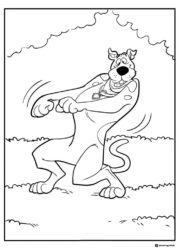Scooby Doo posing coloring page
