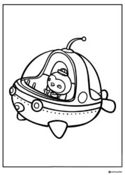 Shellington the sea otter from Octonauts in the Gup A coloring page