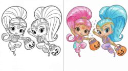 Shimmer and Shine Coloring Pages
