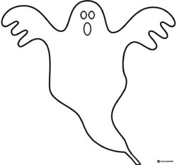 Simple Ghost Outline Coloring Page