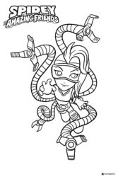 Spidey Amazing Friends Coloring Page of Doc Ock
