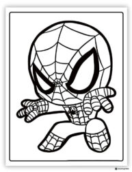 Spidey Dynamic Pose Coloring Page