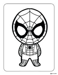 Spidey Standing Pose Coloring Page