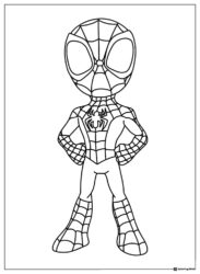 Spidey with Hands on Hips Coloring Page