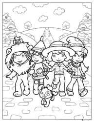 Strawberry Shortcake friends wizard of oz coloring page