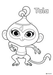 Tala in a playful stance Coloring Page