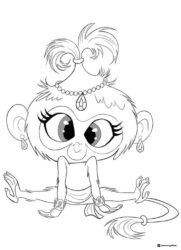 Tala sitting and posing Coloring Page