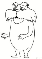 The Lorax Full Body Coloring Page