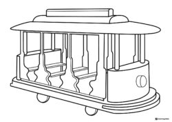Trolley car from Daniel Tigers Neighborhood coloring page