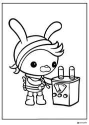 Tweak from Octonauts with a gadget coloring page