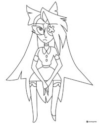 Vaggie Coloring Page Sitting Down