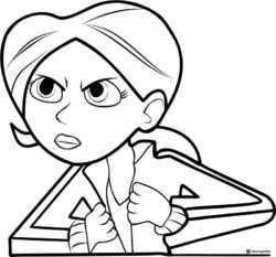 Wild Kratts Aviva looking determined coloring page