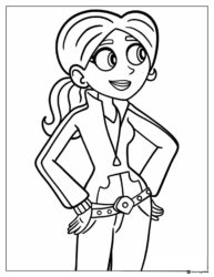 Wild Kratts Aviva portrait coloring page