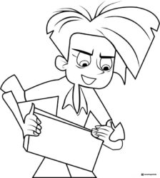 Wild Kratts Donita Donata holding a device coloring page
