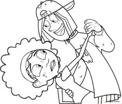 Wild Kratts Koki and Jimmy Z playing coloring page