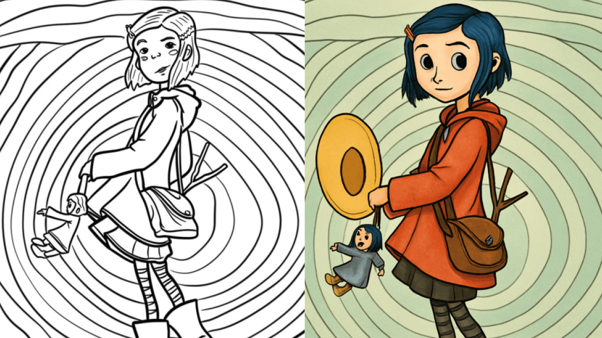 coraline coloring pages