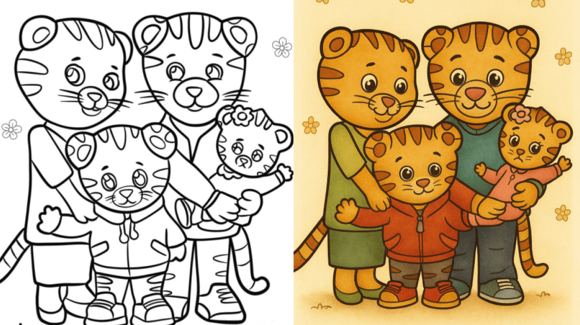 daniel tiger coloring pages