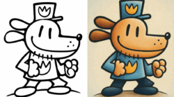 dog man coloring pages