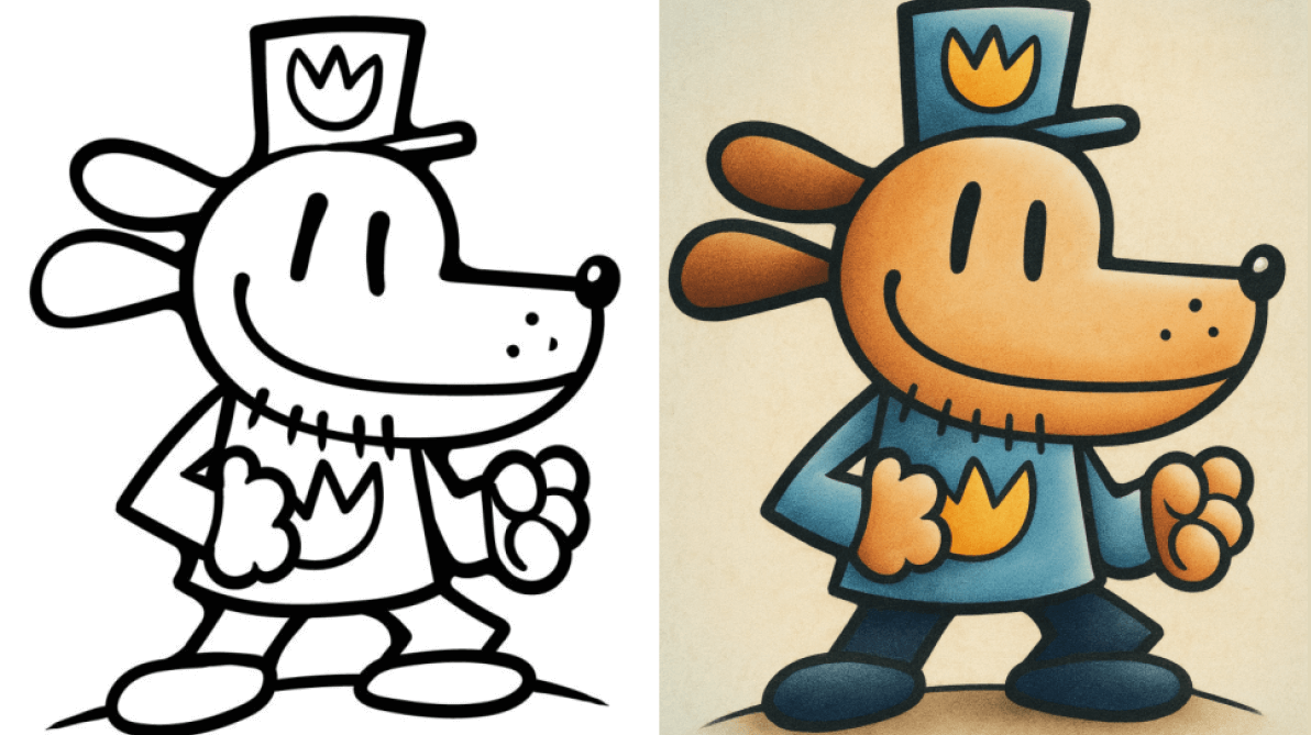 dog man coloring pages